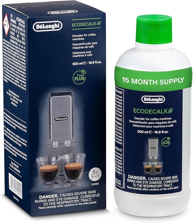 De'Longhi EcoDecalk Descaler DLSC500, 5 Decalcification Doses 10 De’Longhi EcoDecalk Descaler DLSC500, 5 Decalcification Doses